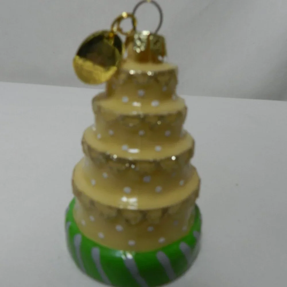 Coton Colors Happy Everything Just Married Wedding Christmas Tree Ornament glass